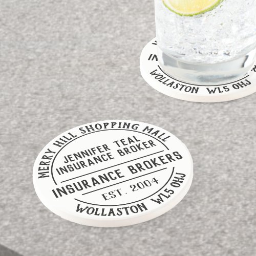 Insurance Company Promotional Coaster