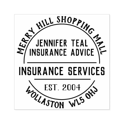Insurance Company Rubber Stamp