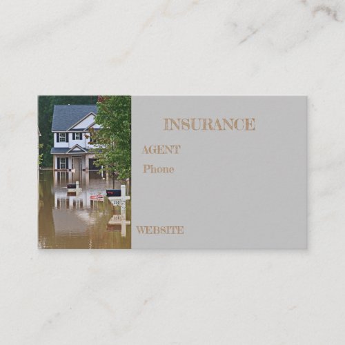 insurance flood catastrophe water weather storm business card
