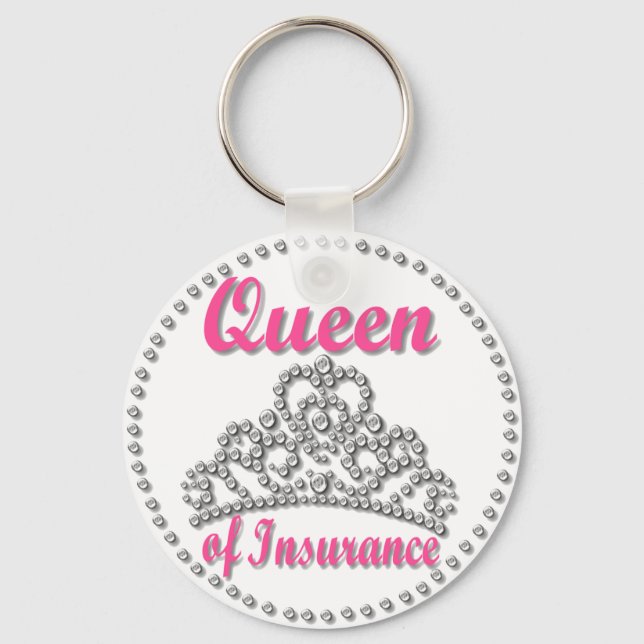 Insurance Queen Keychain (Front)