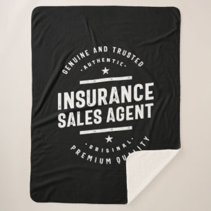 Insurance Sales Agent Job Title Gift Sherpa Blanket