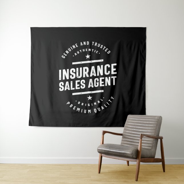 Insurance Sales Agent Job Title Gift Tapestry (In Situ (Horizontal))