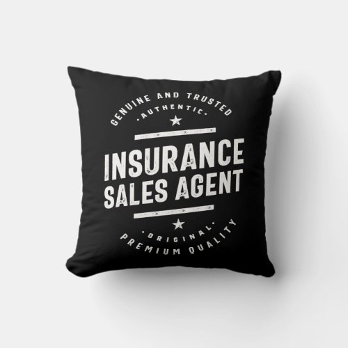 Insurance Sales Agent Job Title Gift Throw Pillow