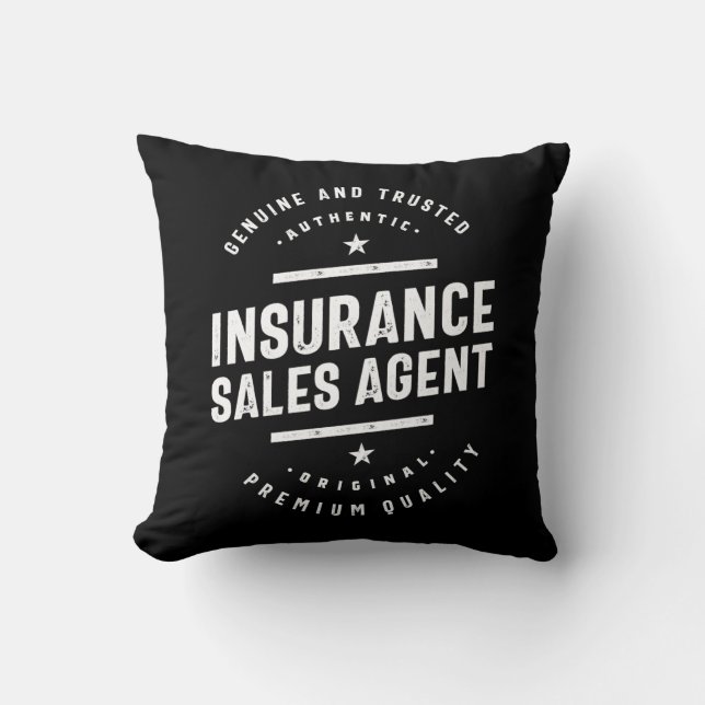 Insurance Sales Agent Job Title Gift Throw Pillow (Front)
