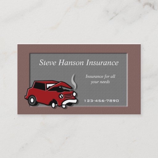 Customizable Insurance Salesman  business card
