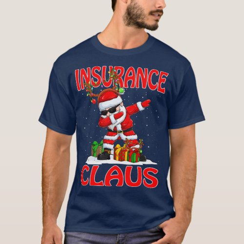Insurance Santa Claus Reindeer Christmas Matching  T_Shirt