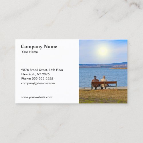 Insurance Senior Couple Business Card