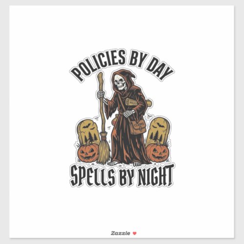 Insurance Witch Shirt Funny Halloween Agent Graphi Sticker