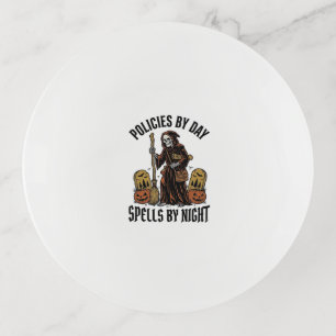 Insurance Witch Shirt Funny Halloween Agent Graphi Trinket Tray