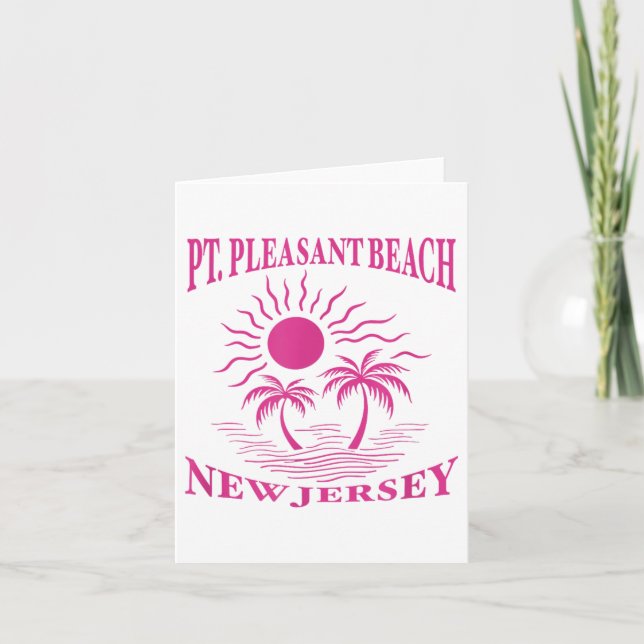 Int Pleasant Beach New Jersey Nj Boy Girl Men Wome Card (Front)
