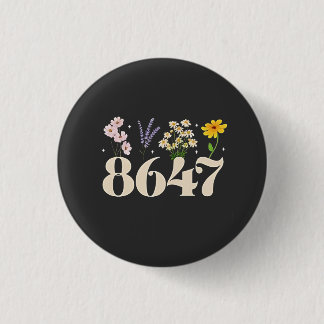 intage 8647, Anti Trump, Floral Feminist, Subtle Button