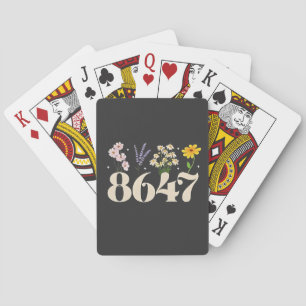 intage 8647, Anti Trump, Floral Feminist, Subtle Poker Cards