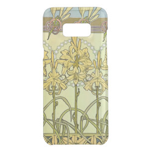 intage Alphonse Mucha Art Nouveau Lily Pattern Uncommon Samsung Galaxy S8+ Case