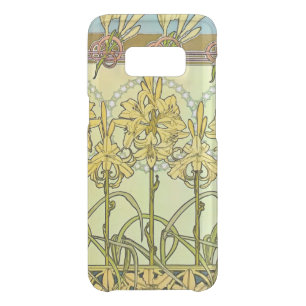 intage Alphonse Mucha Art Nouveau Lily Pattern Uncommon Samsung Galaxy S8 Case