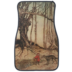 intage Arthur Rackham Red Riding Hood & Wolf Print Car Floor Mat