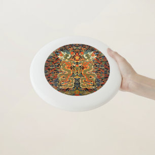 intage Chinese Dragon Textile Print Asian Art Wham-O Frisbee
