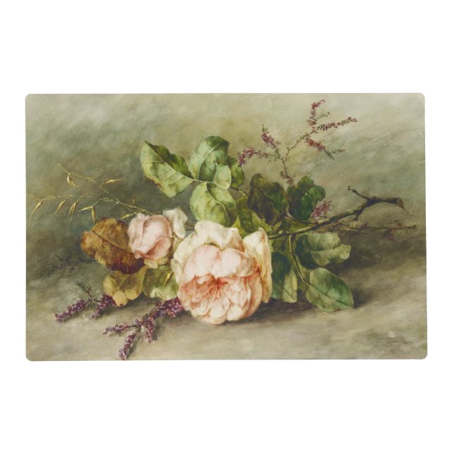 intage Roses by Margaretha Roosenboom Placemat (Front)