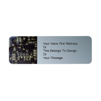 Integrated Circuit Board Return Address Labels by DigitalDreambuilder at Zazzle
