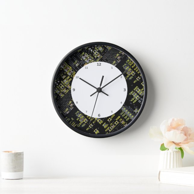 Integrated Circuit Board Wall Clock (Home)