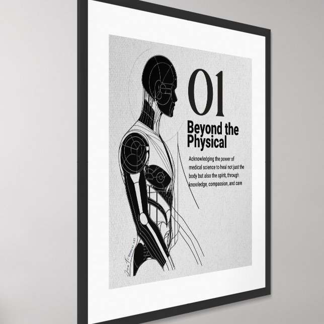 Integrative Healing: The Confluence of Body, Mind, Framed Art (Framed Angled)