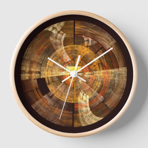 Integrity Abstract Art Round Wall Clock