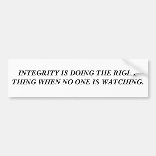 Integrity Bumper Sticker