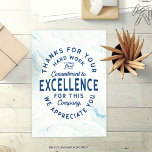 Integrity, Commitment To Excellence Appreciation T Thank You Card at Zazzle
