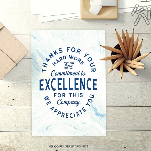 Integrity Commitment to Excellence Appreciation T Thank You Card