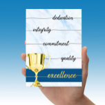 Integrity, Commitment To Excellence Appreciation Thank You Card at Zazzle