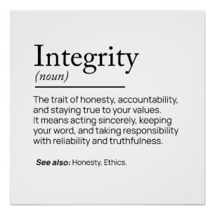 Integrity Definition  Poster