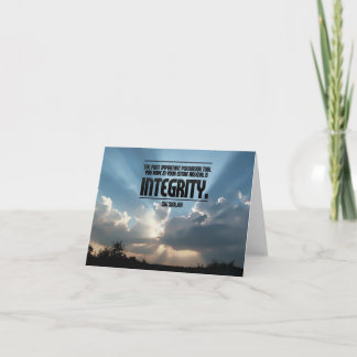 Integrity Inspirational Greeting Note Card