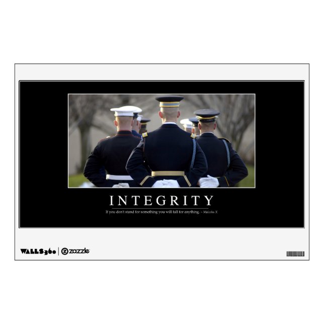 Integrity: Inspirational Quote Wall Decal (Front)