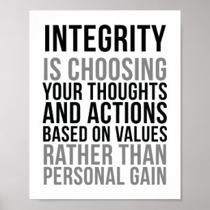 military integrity poster