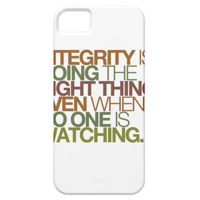 Integrity is doing the right thing, even wheniPhone 5 covers