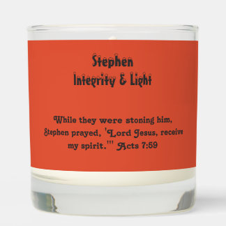"Integrity & Light" Scripture Candle