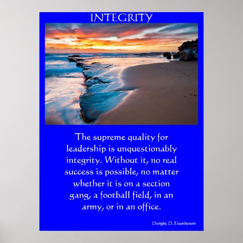 INTEGRITY majestic ocean beach front Poster
