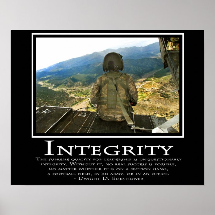 Integrity Poster | Zazzle