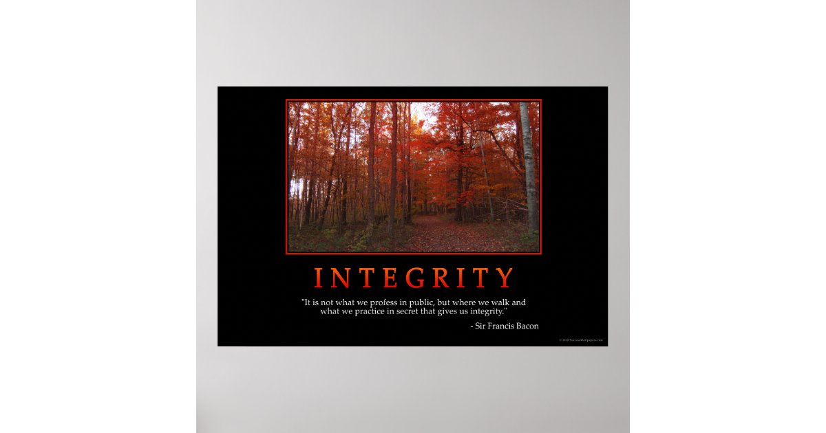 Integrity Poster Zazzle