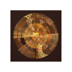Integrity Radial Abstract Art in Warm Gold Tones