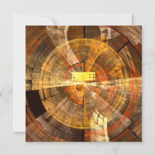 Integrity Radial Abstract Art in Warm Gold Tones