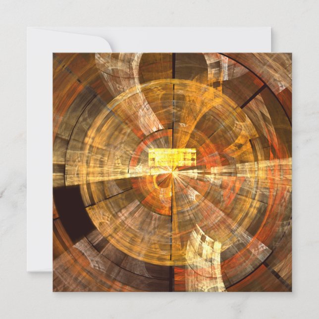 Integrity Radial Abstract Art in Warm Gold Tones (Front)