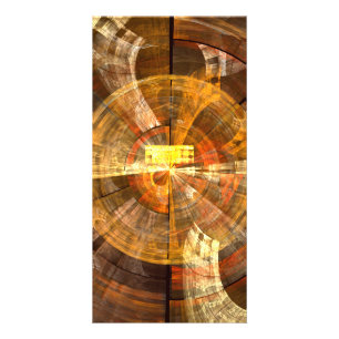 Integrity Radial Abstract Art in Warm Gold Tones Card