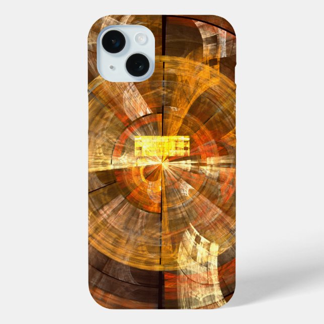 Integrity Radial Abstract Art in Warm Gold Tones Case-Mate iPhone Case (Back)