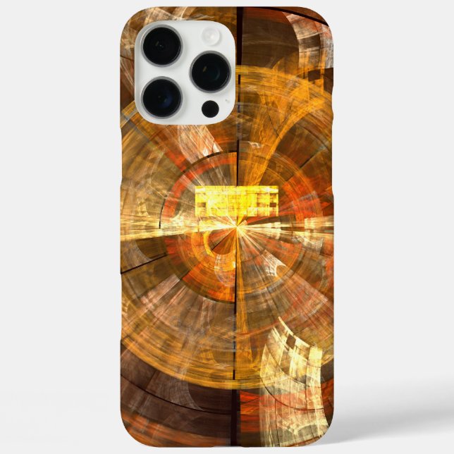 Integrity Radial Abstract Art in Warm Gold Tones Case-Mate iPhone Case (Back)