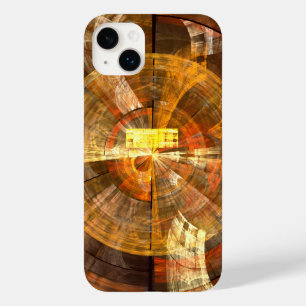 Integrity Radial Abstract Art in Warm Gold Tones Case-Mate iPhone 14 Plus Case