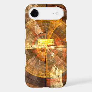 Integrity Radial Abstract Art in Warm Gold Tones iPhone 17 Air Case