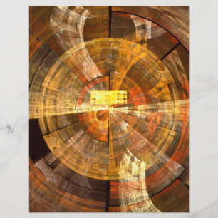 Integrity Radial Abstract Art in Warm Gold Tones Flyer