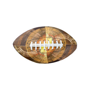 Integrity Radial Abstract Art in Warm Gold Tones Football