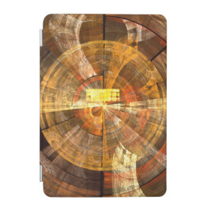 Integrity Radial Abstract Art in Warm Gold Tones iPad Mini Cover