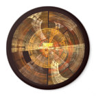 Integrity Radial Abstract Art in Warm Gold Tones